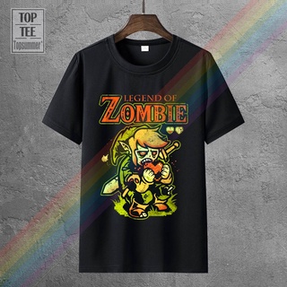 [S-5XL]เสื้อยืดลําลอง แขนสั้น พิมพ์ลาย Legend Of Zombie Fun Zombie Heart Eating Brain The Game Sword Dead Zelda เข้ากับท