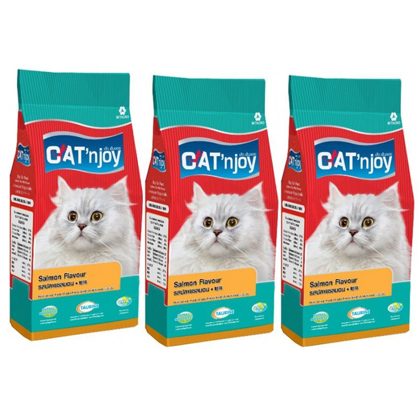 Cat'nJoy Salmon Flavor for Adult Cat 1.2kg (3 units) อาหารแมว รสปลาแซลมอน