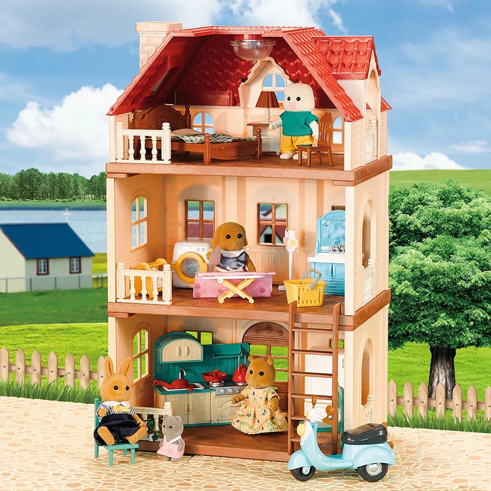 ชุดโมเดลบ้านตุ๊กตาไม้ พร้อมเฟอร์นิเจอร์ ขนาดเล็ก DIY ของเล่น สําหรับของขวัญวันเกิด