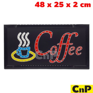 ป้ายไฟ LED สำเร็จรูป "Coffee"