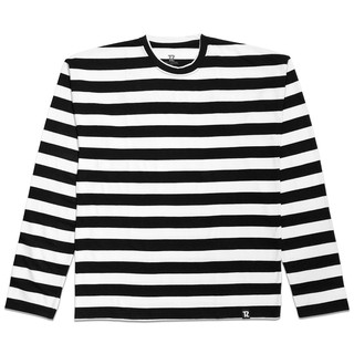 TZ worldwide TZ STRIPE OVERSIZED L/S TEE BLACK/WHITE 1