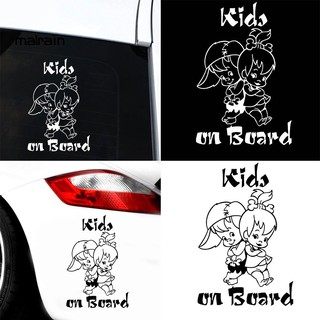 Mal Kids on Board สติกเกอร์สะท้อนแสง ลายการ์ตูนน่ารัก สําหรับติดตกแต่งรถยนต์