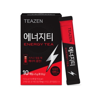 TEAZEN Energy Tea 10T / 1,000mg of Taurine / Convenient easy cut stick