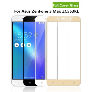 กระจกนิรภัยกันรอยหน้าจอแบบเต็มจอสําหรับ Asus Zenfone 3 Max Zc 553 klฟิล์ม