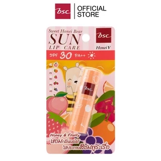 HONEI V BSC SWEET HONEI BEAR SUN LIP CARE SPF30 PA++ 4.5 กรัม ลิปแคร์กันแดด Honey&Fruity หอมกลิ่นผลไม้