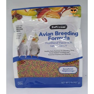 ซูพรีม Zupreem Avian Breeding สูตรพ่อแม่พันธุ์ ในช่วงผสมพันธุ์ สำหรับนกค็อกคาเทล เลิฟเบิร์ด นกแก้วขนาดกลาง (M)  907 g.