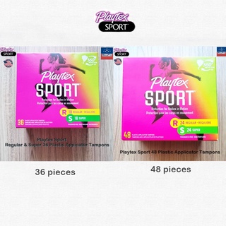 Playtex® Sport Plastic Tampons 360 protection Regula &amp; Super ผ้าอนามัยแบบสอด เหมาะกับวันมาปกติ และ วันมามาก