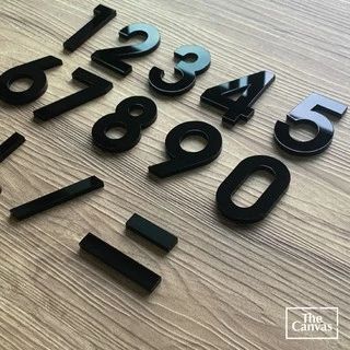 เลขที่บ้านอะคริลิค ## สีดำ ## หนา 3 mm สูง 6 cm และ 10 cm