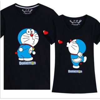 เสื้อยืดโอเวอร์ไซส์เสื้อยืดเทรนด์Doraemon เสื้อเชิ้ตคู่ชายหญิง,เสื้อยืดคู่รักใส่ได้ทั้งชายและหญิงs-5xlS-3XL