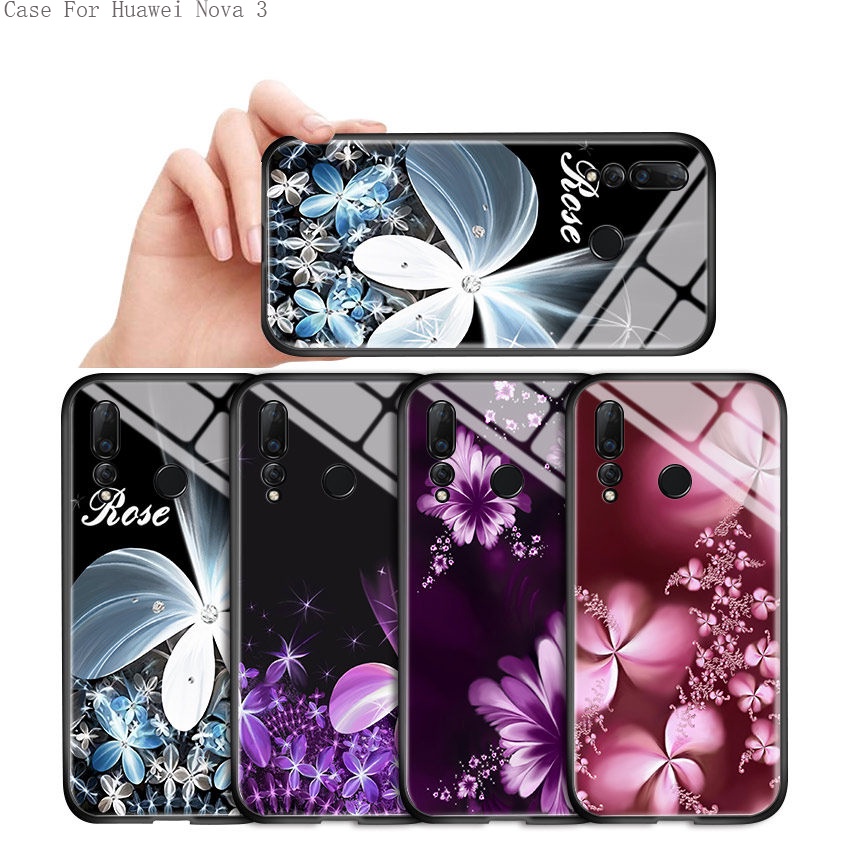 Huawei Nova Y70 Y61 5T 3 3i 4 4E เคสหัวเว่ย สำหรับ Case Women's Lilac Flower เคสโทรศัพท์
