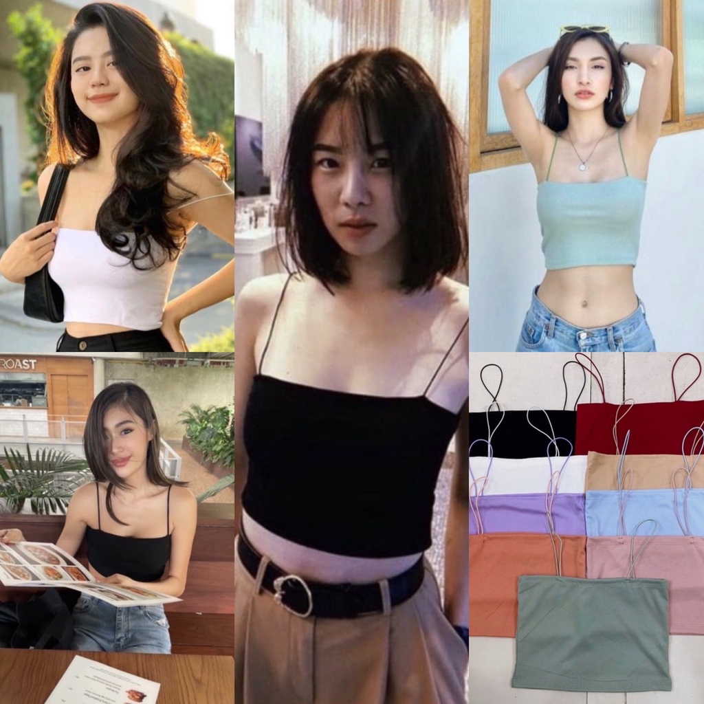 เสื้อสายเดี่ยว ผ้าร่องเล็ก เซ็กซี่ มีสไตล์