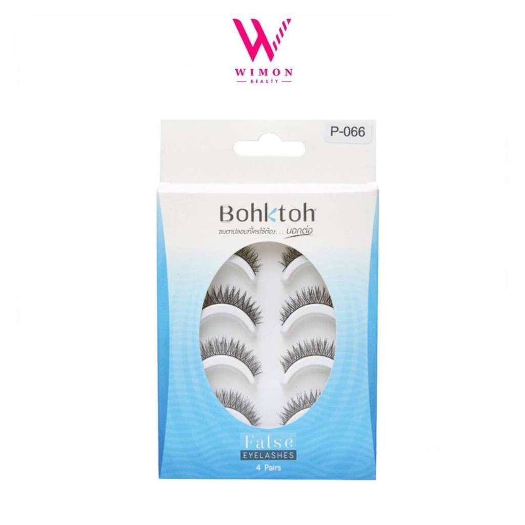 Bohktoh False Eyelashes 4 Pairs บอกต่อ ขนตาปลอม 3D 1 กล่อง บรรจุ 4 คู่