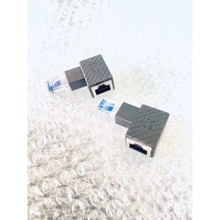 RJ45 Male To Female Converter 90 Degree Extension Adapter for Cat5 Cat6 LAN Ethernet Network Cable Connector Extender