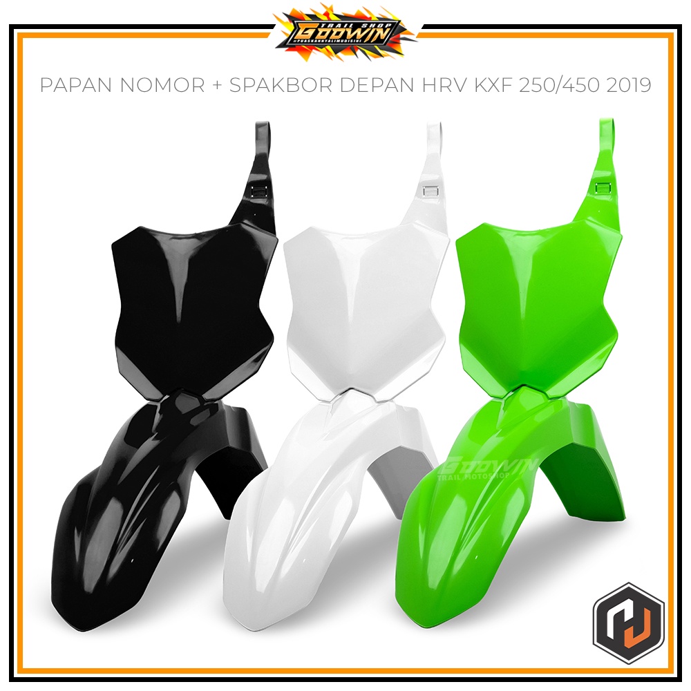 แผ่นตัวเลขบังโคลนหน้า KXF 250 450 HARVY MX