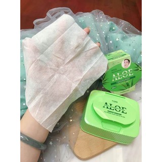 Aloe ว่านหาง ทิชชู่ทำความสะอาดผิวหน้า