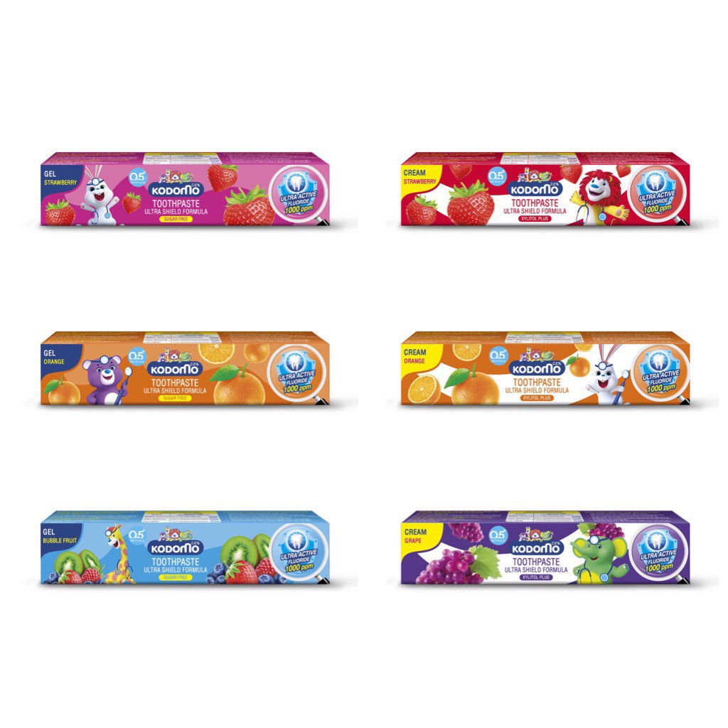 ยาสีฟันเด็ก โคโดโม ขนาด 40 กรัม ยาสีฟัน โคโดโมะ 1 แพ็ค