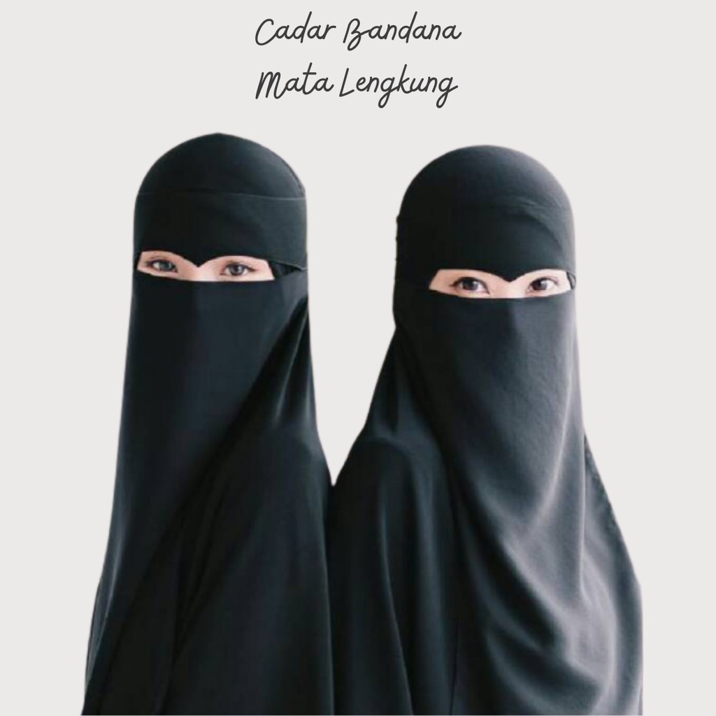 MATA Niqab Bandana Plain Curved Eye Bandana Veil / Curved Bandana Veil / Curved Niqab Bandana