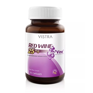 Vistra red wine 25mg 30 capsule เม็ด