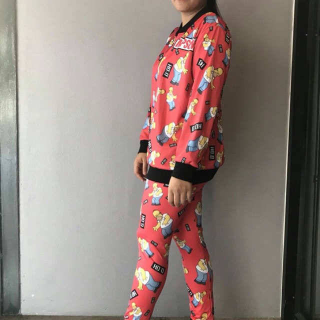 เสื้อแจ๊คเก็ต&กางเกงเลคกิ้ง ลายSimsons