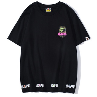 มาใหม่ เสื้อยืดแขนสั้นลําลอง พิมพ์ลายพราง BAPE สําหรับผู้ชาย และผู้หญิง