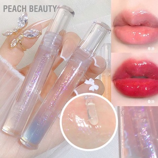 Peach Beauty ลิปสติก ลิปกลอส เนื้อลิขวิด เพิ่มความชุ่มชื้น สําหรับผู้หญิง