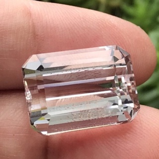 Sparkle! 18.34ct พลอยไวท์ควอตซ์ 18.3x13.3mm VVS Octagon Natural White Quartz, Africa