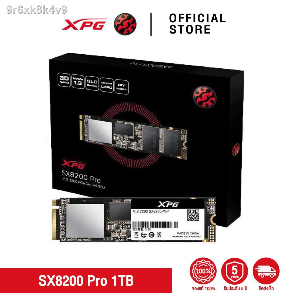 รุ่นล่าสุดของปี 2021 รับประกัน  24 ชั่วโมง✲☬△ADATA (เอสเอสดี) 1TB SSD รุ่น XPG SX8200 Pro PCIe Gen3x4 M.2 2280 Solid Sta