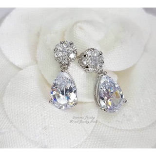 ต่างหูเพชร cz แท้งาน hiend jewelry
