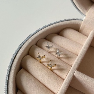 Bliss Butterfly studs (14k+S925) - ต่างหูเงินแท้ชุบทองรูปผีเสื้อ