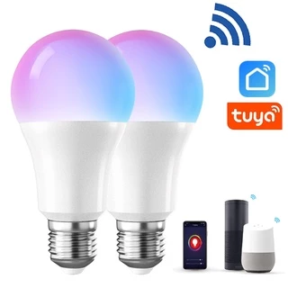 หลอดไฟไฟอัจฉริยะSmart Bulb Tuya เชื่อมต่อผ่านwifiสั่งงานระยะไกลผ่านมือถือรองรับระบบGoogle Home/Alexa