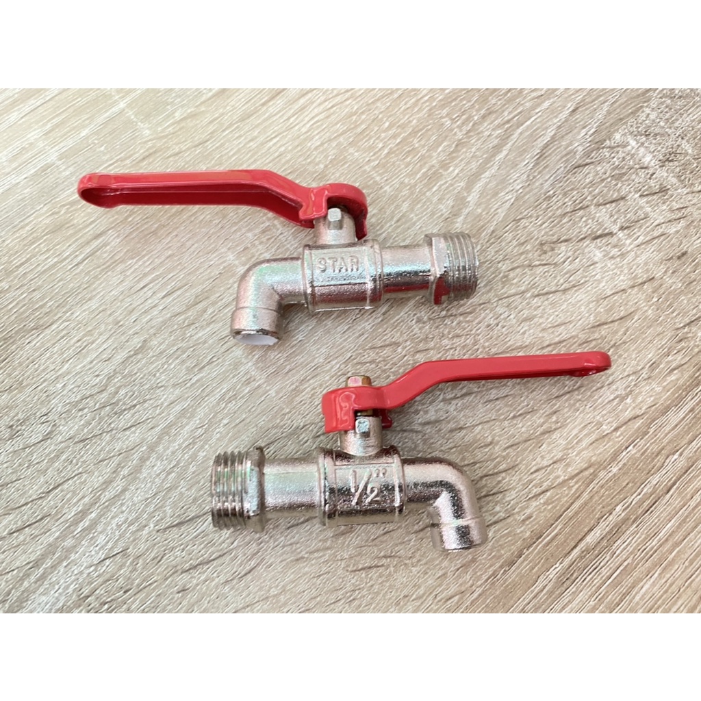 ก๊อกน้ำก้านแดง 4หุน (1/2) ก๊อกบอล ก๊อกน้ำ Ball Tap Ball valve ก๊อก ก๊อกน้ำด้ามแดง