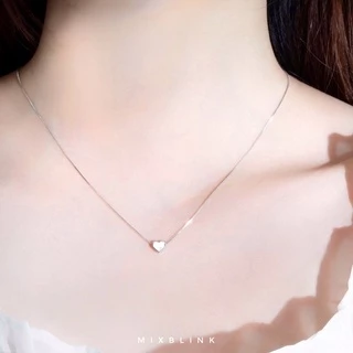 สร้อยคอ เงินแท้ 92.5% & ทองเหลืองชุบหนาพิเศษ ♡ รุ่น Preppy ♡ - หัวใจ น่ารัก มินิมอล MixBlink