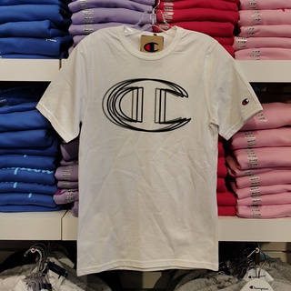 Champion เสื้อยืดแขนสั้นลําลอง พิมพ์ลายโลโก้ ขนาดใหญ่ สไตล์สปอร์ต สําหรับผู้ชาย