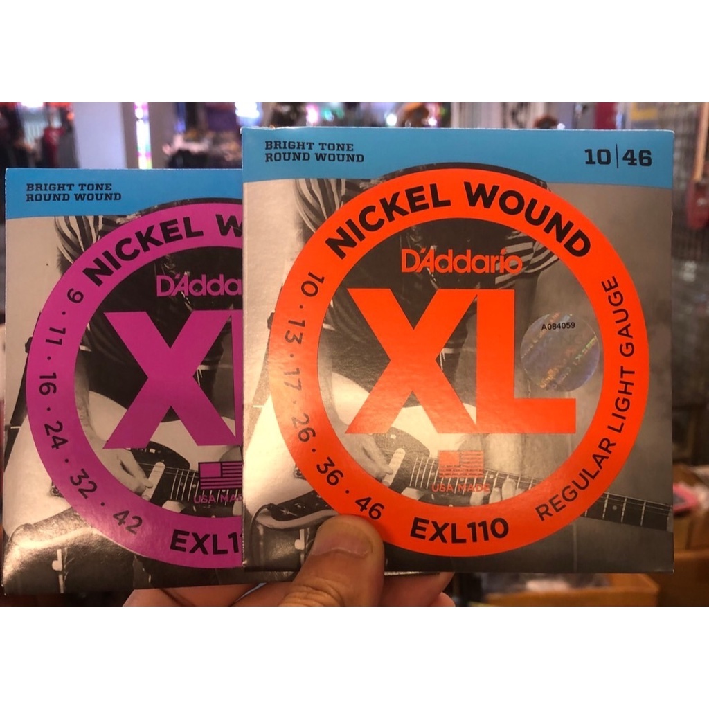 ของแท้ 100 %D'addario สายกีต้าร์ไฟฟ้าชุด Made in USA รุ่น EXL120 , EXL110