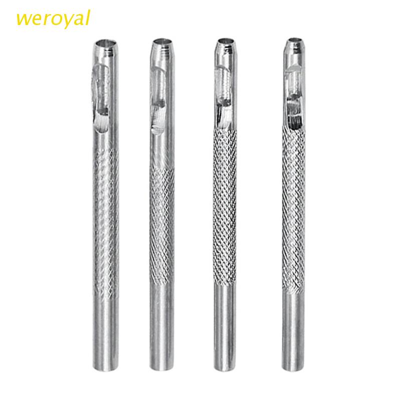 Weroyal เครื่องมือเจาะรูสายหนัง เหล็กคาร์บอน ทรงกลม 4 ขนาด DIY