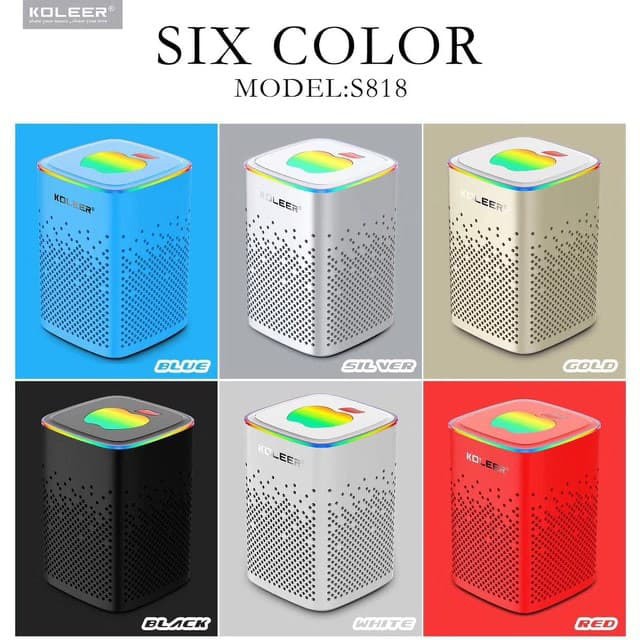 ลำโพงบลูทูธ ฺBluetooth KOLEER s818 เสียงดี ดีไซน์เก๋ทันสมัย