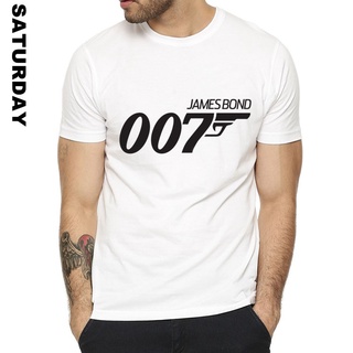 เสื้อยืดอินเทรนด์ผู้ชายอินเทรนด์ผู้หญิงภาพยนตร์ภาพยนตร์ James Bond 007 Design เสื้อยืดตลกสำหรับผู้ชายและผู้หญิง,Unisex B