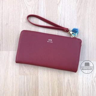 LYN TESLA LONG WALLET (outlet) สีแดง