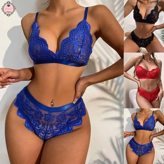 Women Sexy Bra G-String Set Lingerie Panties Thong  Knickers Nightwear Sleepwear