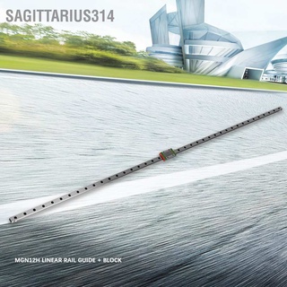 Sagittarius314 Mgn12H ไกด์รางเชิงเส้น เหล็ก ยาว 1000 มม. กว้าง 27 มม. และบล็อกสไลด์