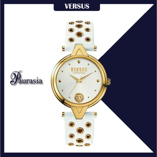 [ของแท้] Versus by Versace นาฬิกาข้อมือ ผู้หญิง รุ่น VERSUS SCI04-0016 V VERSUS SILVER DIAL WHITH LEATHER paurasia