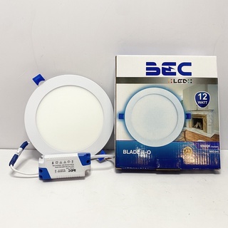 โคมไฟ ดาวน์ไลท์ LED Downlight 12W แบบฝัง แสงสีขาว ทรงกลม BEC