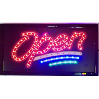 ป้ายไฟ LED  Open พิมพ์เขียน