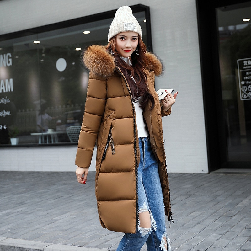 brown fur long coat