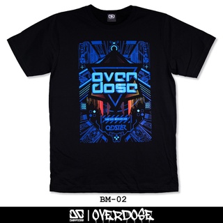 Overdose T-shirt เสื้อยืดคอกลม สีดำ รหัส BM-02(โอเวอโดส)