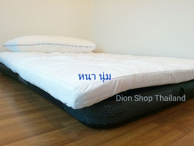 Topper ขนห่านเทียมพร้อมกระเป๋า ผลิตโดยโรงงานไทย เบาะรองนอนหนานุ่ม 4 นิ้ว มาตรฐานงานโรงแรม 6 ดาว