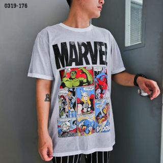 🔥เสื้อMarvel ชาย-หญิงใครใส่ก็สวย ของแท้ลิขสิทธิ์ ลายฮีโร่⚡