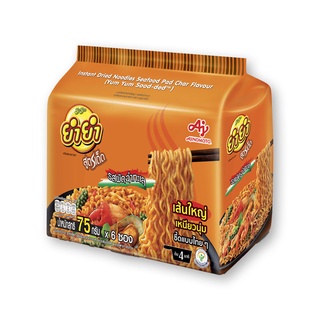 ยำยำ สูตรเด็ด รสผัดฉ่าทะเล 75 กรัม x 6 ซอง YumYum Soodded Seafood Padchar 75g x 6 Sachets