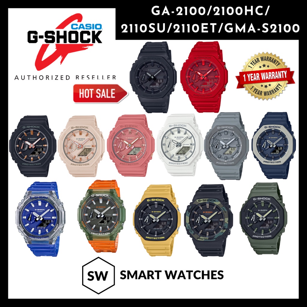 GMA-S2100 สีดําล้วน GA-2100/ GA2100/ GA2100HC/ GA2110SU / GA2110 สายนาฬิกาอุปกรณ์เสริม W179