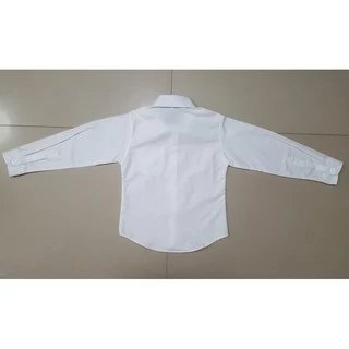 พร้อมส่ง ไซส์ 90-180 [แถมโบว์หูกระต่าย ฟรี!] เสื้อเชิ้ตเด็กสีขาว ใส่ออกงานได้ BO0665